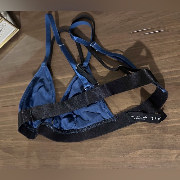 Out From Under S Blue Black Mesh Bralette UO - Picture 5 of 6